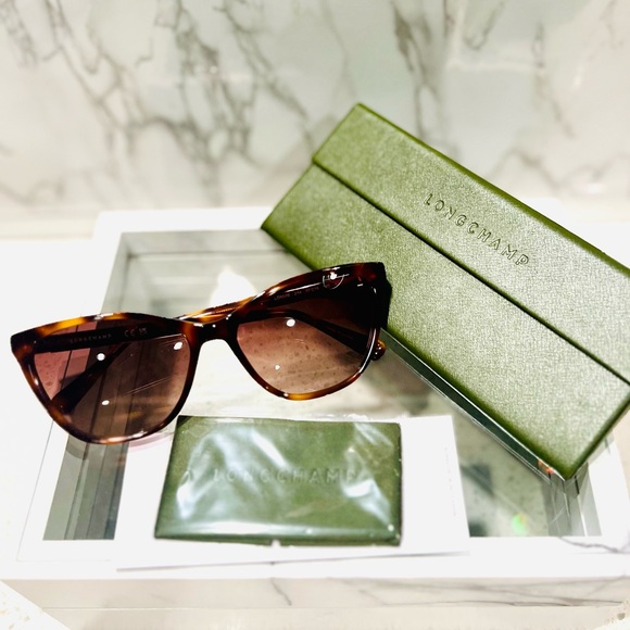 Long Champ Le Pliage Gradient Cat-eye Sunglasses BNWT - Picture 5 of 10